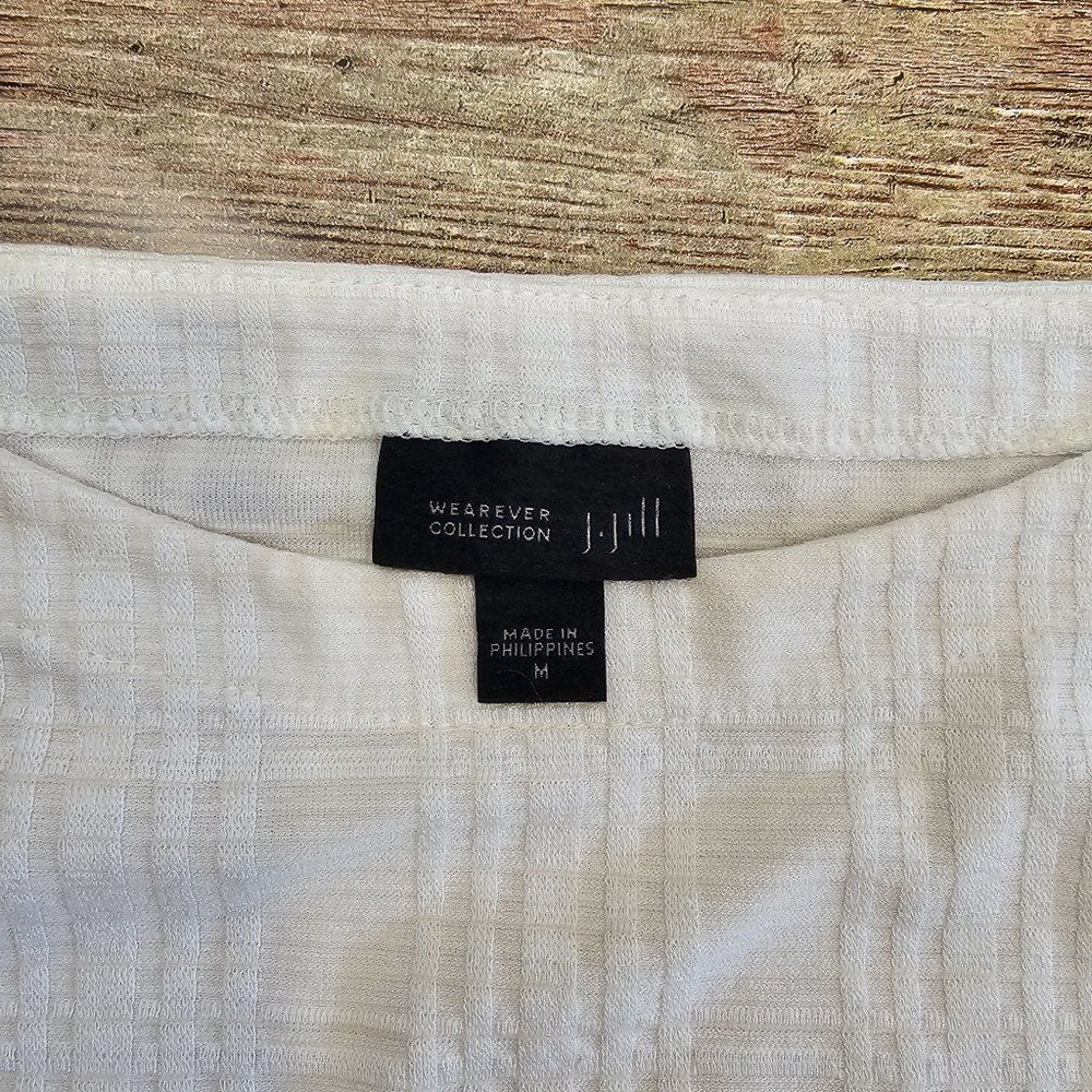 J Jill Wearever Collection Tunic Top Ivory Size M - Picture 5 of 6